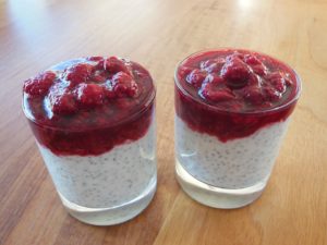 raspberry chia seed pudding